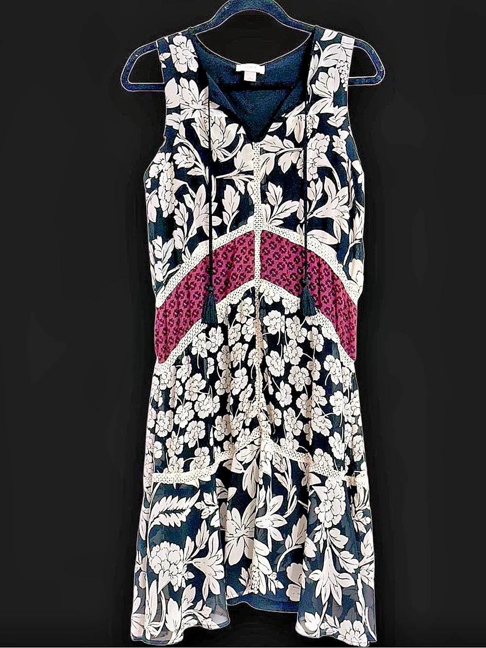 LOFT Outlet Floral Midi Dress Size Medium Like New